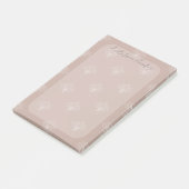 Elegante gips roze perzik  bloemen Lotus Post-it® Notes (Schuin)