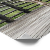 Elegante Giraffe en olifantenpaar op houten dek Poster (Hoek)