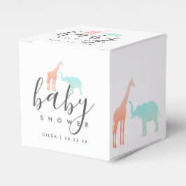 Elegante Giraffe Olifant Baby Shower Bedankdoosjes