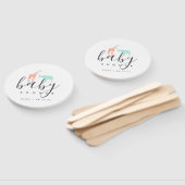 Elegante Giraffe Olifant Baby Shower Handwaaier (Niet-gemonteerd)