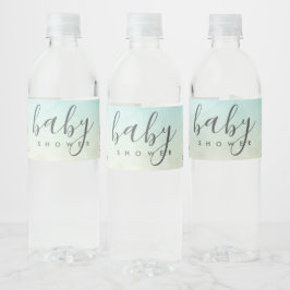 Elegante Giraffe Olifant Baby Shower Waterfles Etiket