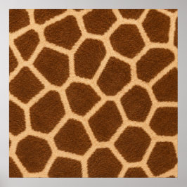 Elegante Giraffe Patroon Poster Safari Muur Ontwer