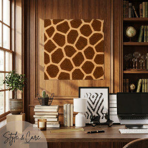 Elegante Giraffe Patroon Poster Safari Muur Ontwer