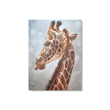Elegante giraffe portret schilderij groot