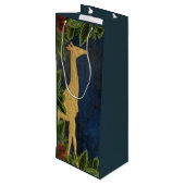 Elegante Giraffe Wijn Cadeautas (Achterkant Gekanteld)
