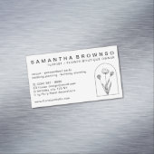 Elegante Girly Dandelion Bloemist Professional Magnetisch Visitekaartje (Voorbeeld)