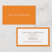 Elegante Girly Day Spa en Salon Sinaasappel Visitekaartje (Voorkant / Achterkant)