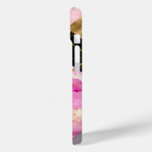 Elegante girly faux Glitter roze zwart geometrisch Case-Mate iPhone Case (Achterkant / Links)