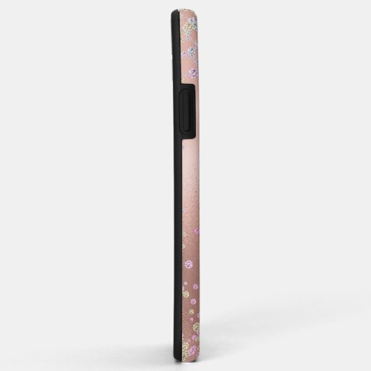 Elegante Girly Faux Roos Gold Folie Gepersonalisee Case-Mate iPhone Case (Achterkant/rechts)