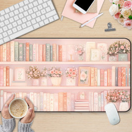 Elegante Girly Floral Bookish Bureaumat