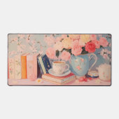 Elegante Girly Floral Bookish Bureaumat (Voorkant)