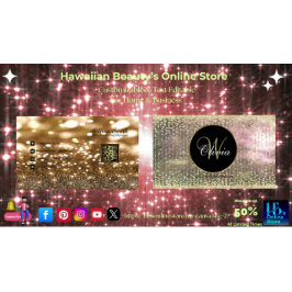 Elegante Girly Gold kralen gordijnen Glitter QR-co Visitekaartje