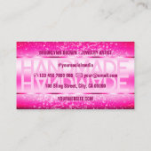 Elegante Girly Pink Luxury Sparkle Glitter Glam Visitekaartje (Achterkant)