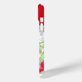 Elegante girly pioen rood bloemenmonogramable Case-Mate iPhone case (Achterkant / Links)