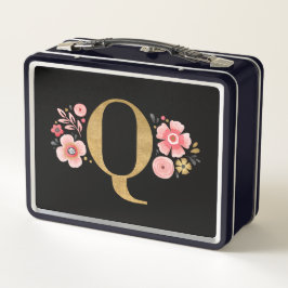 Elegante Girly Roze Zwarte Bloem