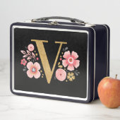 Elegante Girly Roze Zwarte Bloem (In situ)