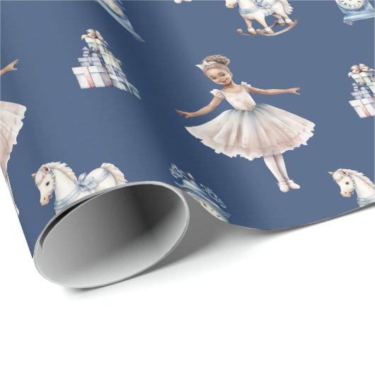 Elegante Girly Schattigee Kerst Cadeaupapier (Rol Hoek)