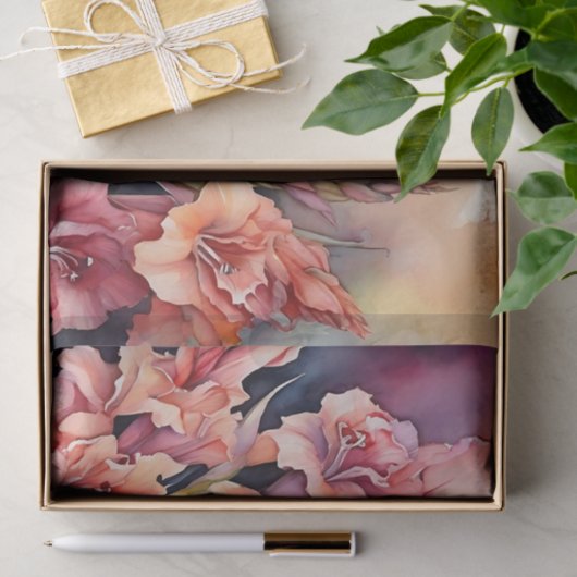 Elegante Gladiolus Waterverf Tissuepapier (Geschenk)