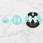 Elegante Glam Aqua Etnische Tiffany Baby shower Confetti (Voorkanten)