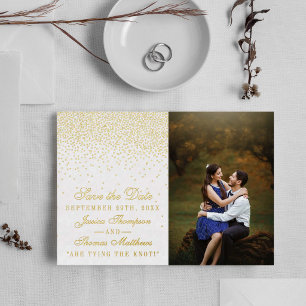 Elegante Glam Confetti Trouwkaart Uitnodiging提前 Folie Uitnodiging