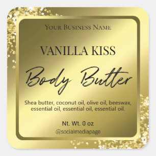 Elegante Glam Gold Body Butter Labels
