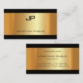 Elegante Glam Gold Look Moderne Modieuze Luxe Visitekaartje (Voorkant / Achterkant)