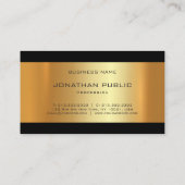 Elegante Glam Gold Look Moderne Modieuze Luxe Visitekaartje (Achterkant)