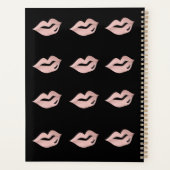 Elegante Glam Gold Roos & Black Afspraken Planner (Achterkant)