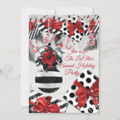 Elegante Glam Holiday Christmas Party Uitnodiginge Kaart (Voorkant)