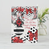 Elegante Glam Holiday Christmas Party Uitnodiginge Kaart (Staand voorkant)