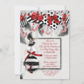 Elegante Glam Holiday Christmas Party Uitnodiginge Kaart (Achterkant)