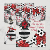 Elegante Glam Holiday Christmas Party Uitnodiginge Kaart (Voorkant / Achterkant)