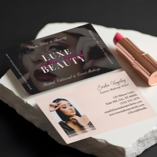 Elegante Glam Luxe Make-up Schoonheidsspecialist Z Visitekaartje