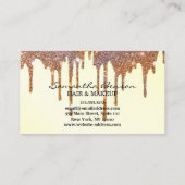 Elegante glam make-up artiest visitekaartje (Achterkant)