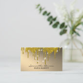 Elegante glam make-up artiest visitekaartje (Staand voorkant)