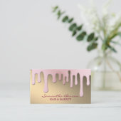 Elegante glam make-up artiest visitekaartje (Staand voorkant)