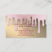 Elegante glam make-up artiest visitekaartje (Achterkant)