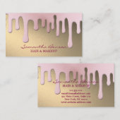 Elegante glam make-up artiest visitekaartje (Voorkant / Achterkant)