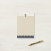 Elegante Glam nautische aangepaste kraft rustieke Post-it® Notes (Op bureau)