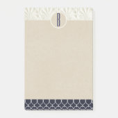 Elegante Glam nautische aangepaste kraft rustieke Post-it® Notes (Voorkant)