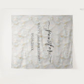 Elegante Glam Pastel Opal Edelsteen Verjaardag Wandkleed (Voorkant (horizontaal))