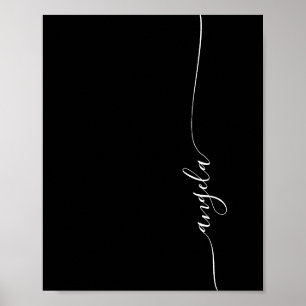 Elegante Glam Signature-telefoonachtergrond Poster