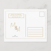Elegante Glam White Gold Agenda Save the Date Aankondigingskaart (Achterkant)