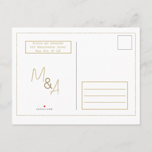 Elegante Glam White Gold Agenda Save the Date Aankondigingskaart (Achterkant)