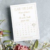 Elegante Glam White Gold Agenda Save the Date Aankondigingskaart
