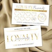 Elegante Glam White & Gold Logo make-up salon Klantenkaartje