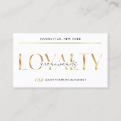 Elegante Glam White & Gold Logo make-up salon Klantenkaartje (Voorkant)