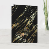 Elegante Glam Zwart Goud Rode Wijn Verjaardag Kaart (Achterkant)