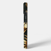 Elegante Glam Zwart & Goud Tropische Ananas Case-Mate iPhone Case (Achterkant / Links)
