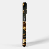 Elegante Glam Zwart & Goud Tropische Ananas Case-Mate iPhone Case (Achterkant / Rechts)